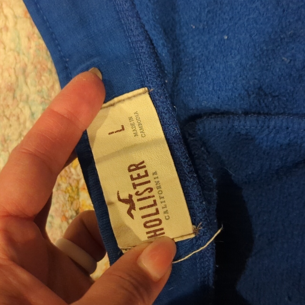 Y2k Hollister Spellout Straight Pants Blue 2000's Depop Low Rise Lounge Comfy - Picture 8 of 11